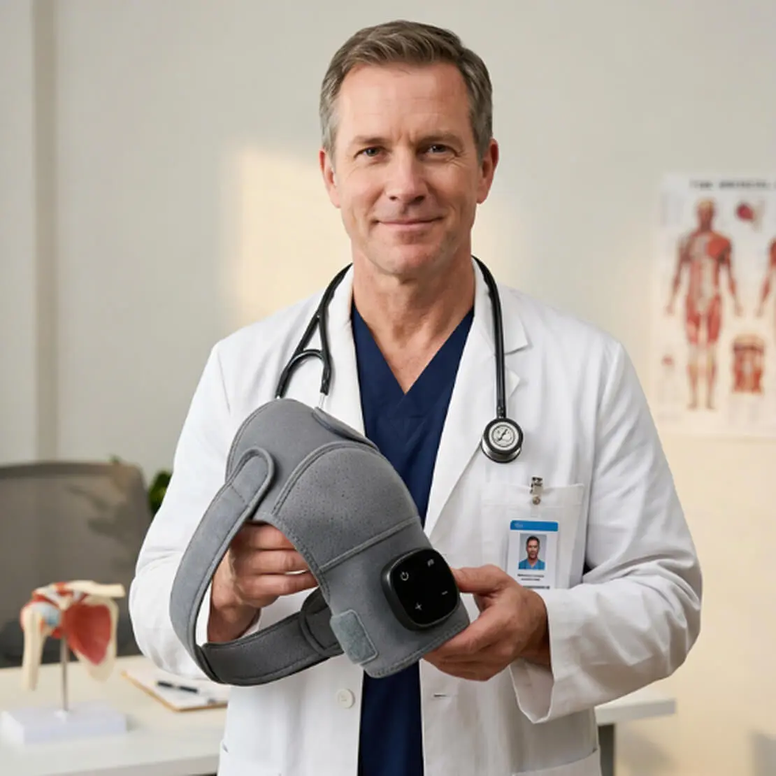 Doctor holding Vital Shoulder Massager